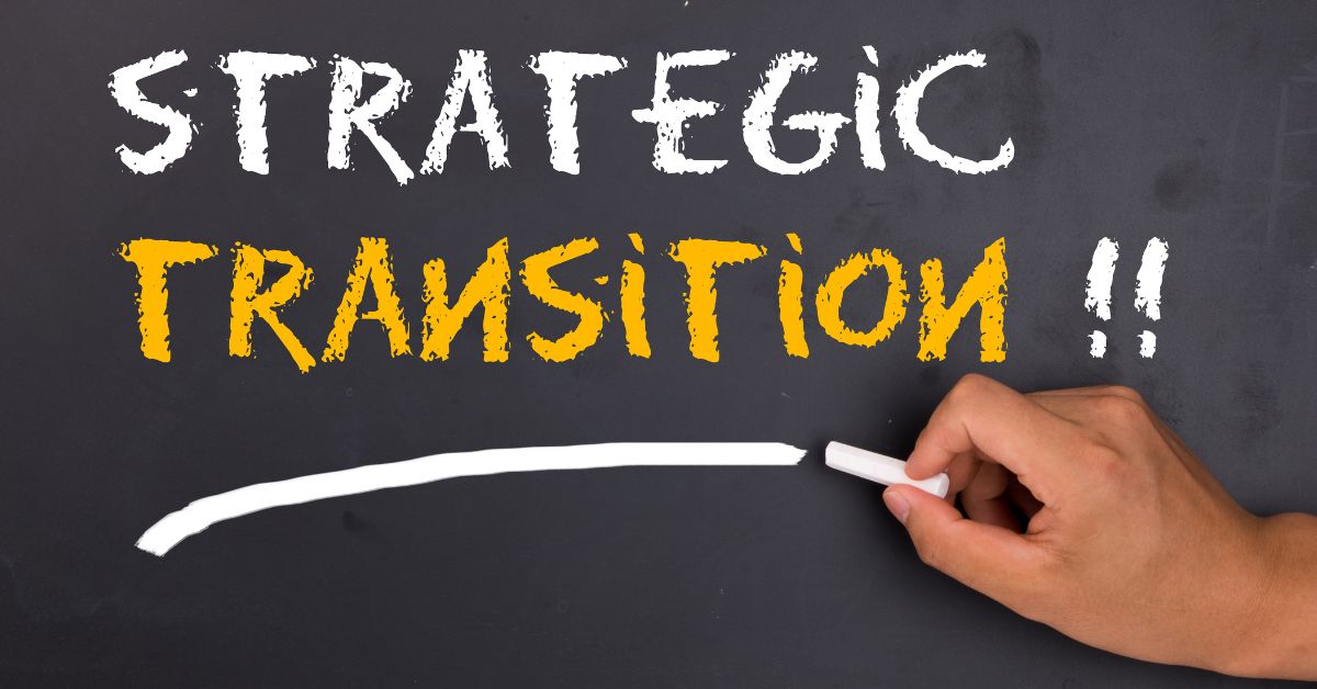 Planning a strategic transition to plant-based eating can enhance dietary success. he words "STRATEGIC TRANSITION" written on a blackboard, symbolizing the process of adapting to a plant-based diet.