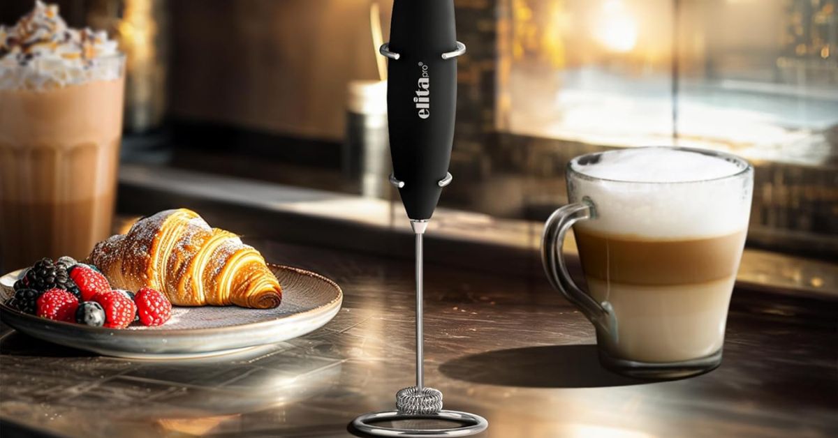 Powerful handheld milk frother for coffee lovers. ElitaPro Milk Frother with a powerful motor for creating creamy froth in seconds.